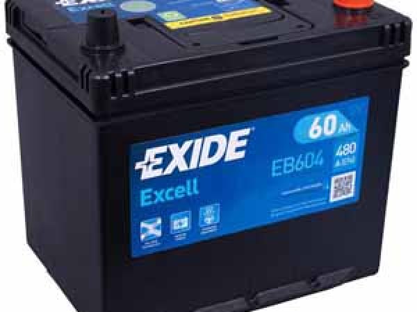 Exide, Fahrzeugbatterie,  Excell 12V/60Ah/480A LxBxH 230x173x222mm/B0/S:0, AUTO & BIKE, EB604
