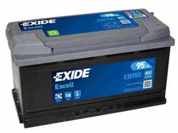 Exide, Fahrzeugbatterie,  Excell 12V/95Ah/800A LxBxH 353x175x190mm/B13/S:0, AUTO & BIKE, EB950