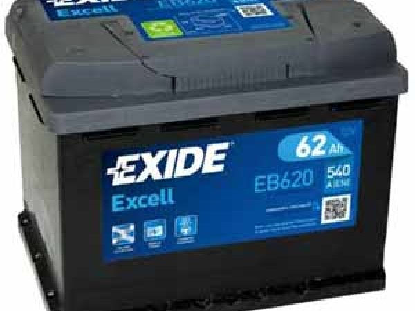 Exide, Fahrzeugbatterie,  Excell 12V/62Ah/540A LxBxH 242x175x190mm/B13/S:0, AUTO & BIKE, EB620