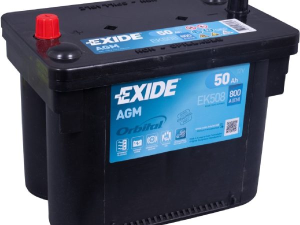 Exide, Fahrzeugbatterie,  Start-Stop AGM 12V/50Ah/800A LxBxH 260x173x206mm/B7/S:9, AUTO & BIKE, EK508