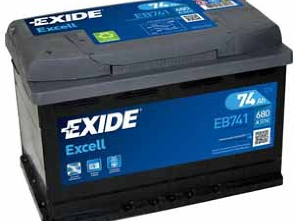Exide, Fahrzeugbatterie,  Excell 12V/74Ah/680A LxBxH 278x175x190mm/B13/S:1, AUTO & BIKE, EB741