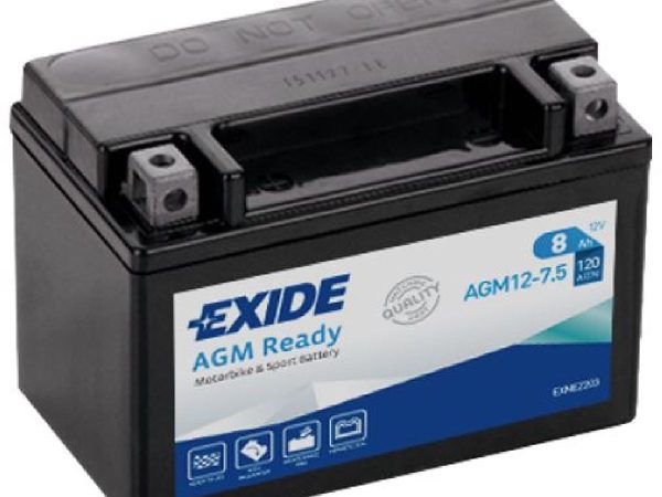 Exide, Fahrzeugbatterie, 12 Volt // 7 AH // 85 Amp. LxBxH : 150 // 65 // 100 // S:3, AUTO & BIKE, AGM12-7F