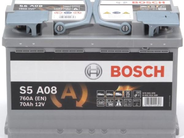 BOSCH, Fahrzeugbatterie, AGM-Batterie Bosch 12V/70Ah/760A LxBxH 278x175x190mm/S:0, AUTO & BIKE, 0 092 S5A 080 S5 A08