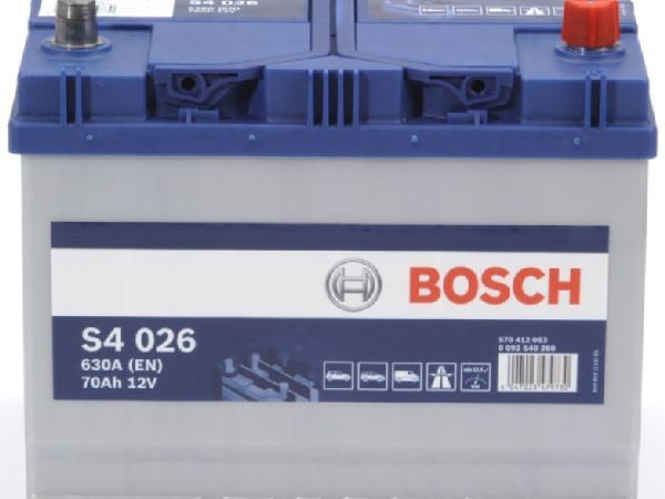 BOSCH, Fahrzeugbatterie, Starterbatterie Bosch 12V/70Ah/630A LxBxH 261x175x220mm/S:0, AUTO & BIKE, 0 092 S40 260 S4 026