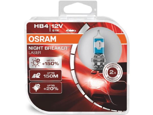 OSRAM, Ersatzleuchtmittel,  Night Breaker Unlimited HB4 12V 51W P22d, AUTO & BIKE, 9006NL-HCB
