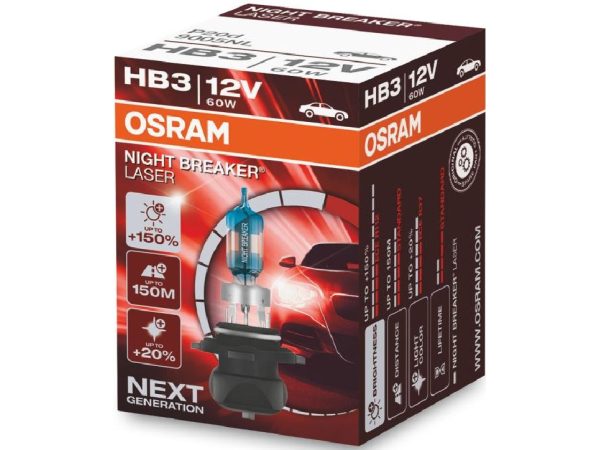 Osram Automotive 9005NL Halogen Leuchtmittel Night Breaker® Laser Next Generation HB3 60 W 12 V