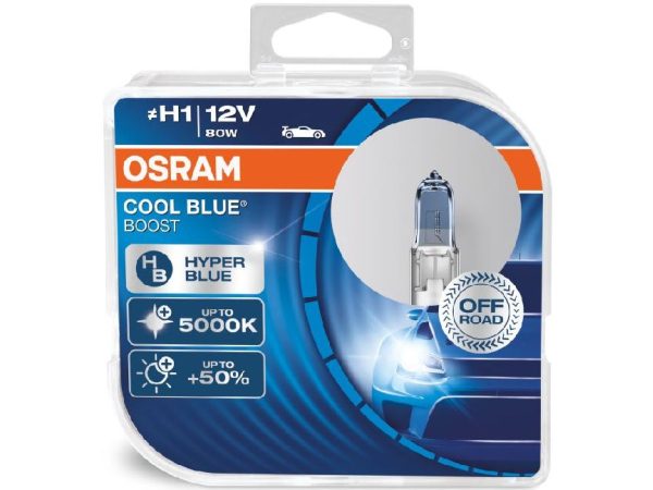 OSRAM, Ersatzleuchtmittel,  COOL BLUE BOOST Duo Box H1 12V 80W P14.5s, AUTO & BIKE, 62150CBB-HCB