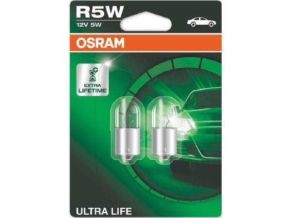 OSRAM, Ersatzleuchtmittel,  Glühlampe ULTRA LIFE R5W 12V 5W BA15s, AUTO & BIKE, 5007ULT-02B