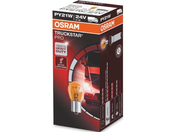 OSRAM, Ersatzleuchtmittel,  TRUCKSTAR PRO PY21W 24V 21W BAU15s, AUTO & BIKE, 7510TSP