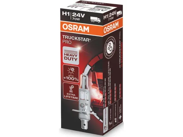 Osram Automotive 64155TSP Halogen Leuchtmittel Truckstar H1 70 W 24 V