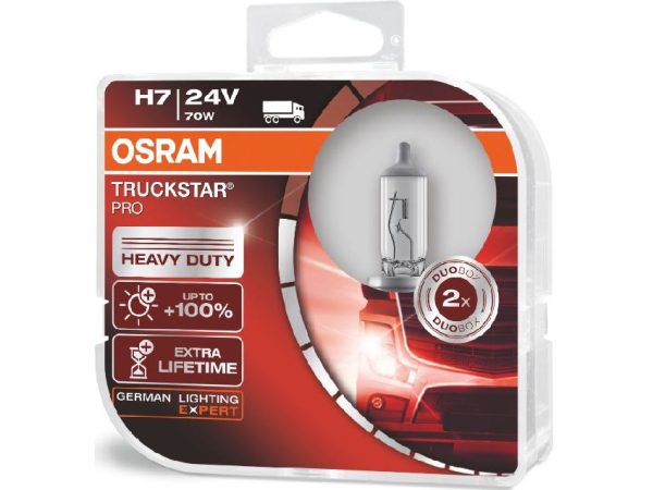 OSRAM, Ersatzleuchtmittel,  TRUCKSTAR PRO H7 DUO BOX 24V 70W PX26d, AUTO & BIKE, 64215TSP-HCB