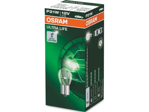 OSRAM, Ersatzleuchtmittel,  Glühlampe ULTRA LIFE 12V 21W BA15s, AUTO & BIKE, 7506ULT