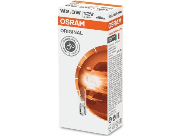 OSRAM, Ersatzleuchtmittel,  Glassockellampe 12V 2,3W W2x4,6d, AUTO & BIKE, 2723
