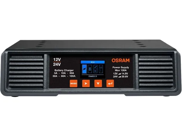 OSRAM, Fahrzeugbatterie Ladegeräte, BATTERYcharge PRO Batterieladegerät 12-24V / 100A, AUTO & BIKE, OSCP10024