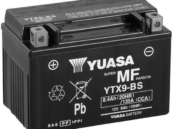 YUASA, Fahrzeugbatterie, AGM 12V/8.4Ah/135A LxBxH: 150 // 87 // 105 // S:1, AUTO & BIKE, YTX9-BS
