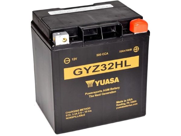 YUASA, Fahrzeugbatterie, AGM 12V/33.7Ah/500A LxBxH: 166 // 126 // 175 // S:0, AUTO & BIKE, GYZ32HL