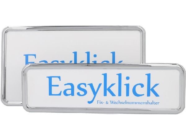 Easyklick, Kennzeichenhalter,  Nummerrahmen Set chrom, Hochformat, AUTO & BIKE, KR-15701900