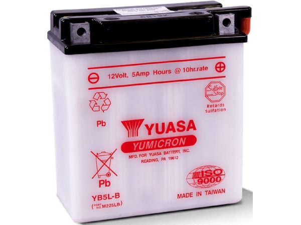 YUASA, Fahrzeugbatterie, Yumicron 12V/5.3Ah/60A LxBxH: 121 // 61 // 131 // S:0, AUTO & BIKE, YB5L-B