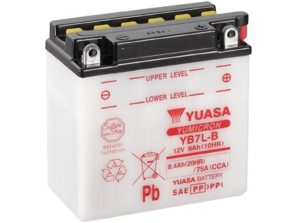 YUASA, Fahrzeugbatterie, Yumicron 12V/8.4Ah/75A LxBxH: 136 // 75 // 133 // S:0, AUTO & BIKE, YB7L-B