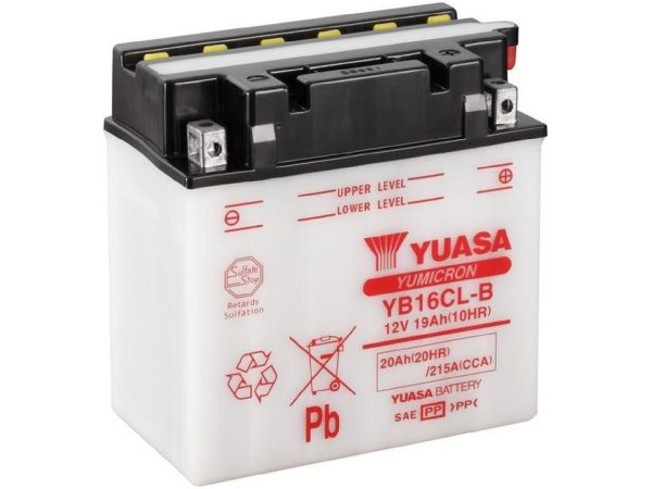 YUASA, Fahrzeugbatterie, Yumicron 12V/20Ah/240A LxBxH: 175 // 100 // 175 // S:0, AUTO & BIKE, YB16CL-B