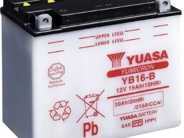 YUASA, Fahrzeugbatterie, Yumicron 12V/19Ah/215A LxBxH: 175 // 100 // 155 // S:1, AUTO & BIKE, YB16-B