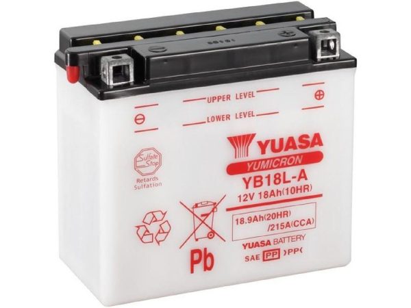 YUASA, Fahrzeugbatterie, Yumicron 12V/18.9Ah/215A LxBxH: 180 // 90 // 162 // S:0, AUTO & BIKE, YB18L-A