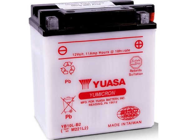 YUASA, Fahrzeugbatterie, Yumicron 12V/11.6Ah/120A LxBxH: 135 // 90 // 145 // S:0, AUTO & BIKE, YB10L-B2