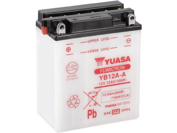 Yuasa YB12A-A Motorradbatterie 12 V 12 Ah Poltyp: Schraubklemme Typ 6