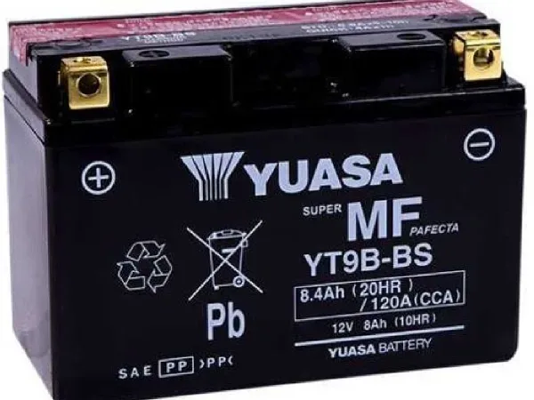 YUASA, Fahrzeugbatterie, AGM 12V/8.4Ah/120A LxBxH: 150 // 70 // 105 // S:1, AUTO & BIKE, YT9B-BS
