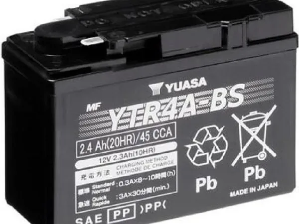 YUASA, Fahrzeugbatterie, AGM 12V/2.4Ah/45A LxBxH: 114 // 49 // 86 // S:4, AUTO & BIKE, YTR4A-BS