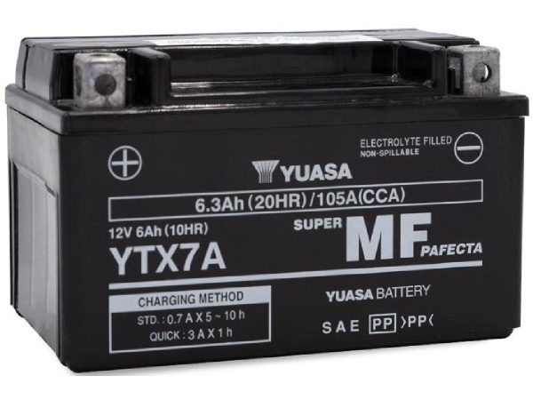 YUASA, Fahrzeugbatterie, AGM 12V/6.3Ah/100A LxBxH: 150 // 87 // 93 // S:1, AUTO & BIKE, YTX7A