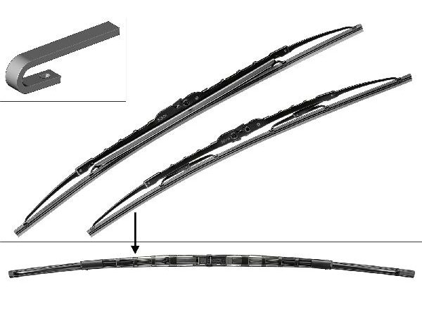 BOSCH, Scheibenwischblätter,  Wischblatt Paar Stand. Fahrzeugsp. 550/530mm, AUTO & BIKE, 3 397 001 582 582S