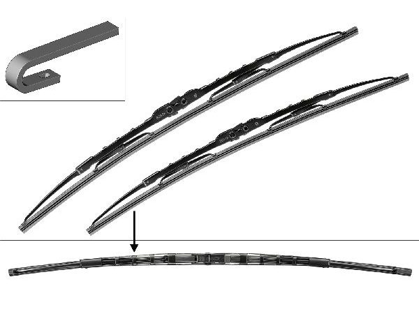 BOSCH, Scheibenwischblätter,  Wischblatt Paar Standard 550/530mm, AUTO & BIKE, 3 397 001 682 682