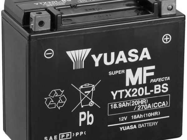 YUASA, Fahrzeugbatterie, AGM 12V/18.9Ah/270A LxBxH: 175 // 87 // 155 // S:0, AUTO & BIKE, YTX20L-BS
