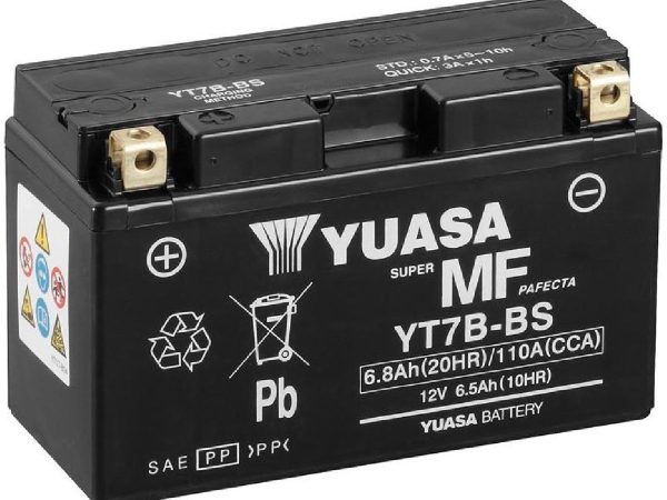 YUASA, Fahrzeugbatterie, AGM 12V/6.8Ah/110A LxBxH: 150 // 65 // 93 // S:1, AUTO & BIKE, YT7B-BS