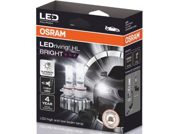 OSRAM, Ersatzleuchtmittel, LEDriving Off-Road LED Retrofit Bright HB4/HIR2/12V/19W, AUTO & BIKE, 9006DWBRT-2HFB