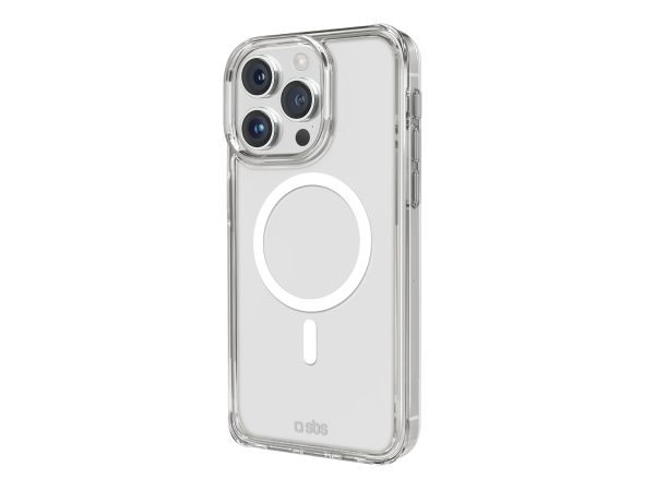 SBS, Kompatibles kabelloses Laden, Transparente steife Hülle, kompatibel mit MagSafe-Ladefunktion für iPhone 15 Pro, Produkte & Wohnen