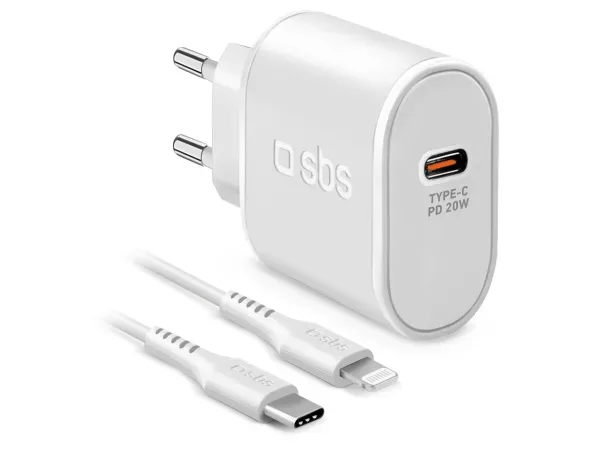 SBS, Power Delivery, 20W Made for iPhone (MFi) Wandladegerät-Kit, Produkte & Wohnen