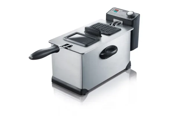 Severin FR 2431 Fritteuse 3 l 2000 W Überhitzungsschutz Edelstahl (gebürstet)