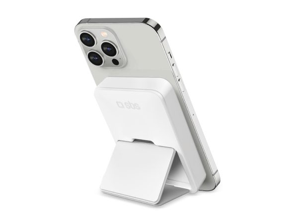 SBS, Mag Charge, Magnetische kabellose 5000-mAh-Powerbank mit Standfunktion, Produkte & Wohnen