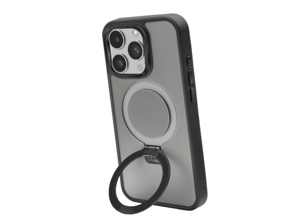 SBS, Kompatibles kabelloses Laden, MagSafe-kompatible Ladehülle mit Metallverarbeitung und Ring mit Standfunktion für iPhone 15 Pro, Produkte & Wohnen