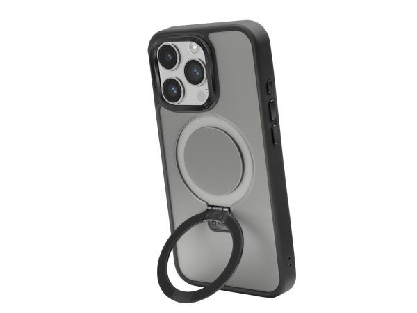 SBS, Kompatibles kabelloses Laden, MagSafe-kompatible Ladehülle mit Metallverarbeitung und Ring mit Standfunktion für iPhone 15 Pro Max, Produkte & Wohnen