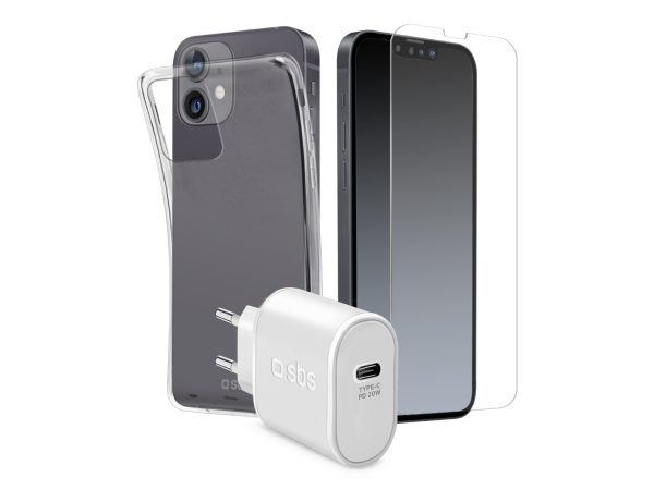 SBS, Smartphone, Kit mit Ladegerät, Hülle und Bildschirm-Schutzfolie für iphone 13, Produkte & Wohnen