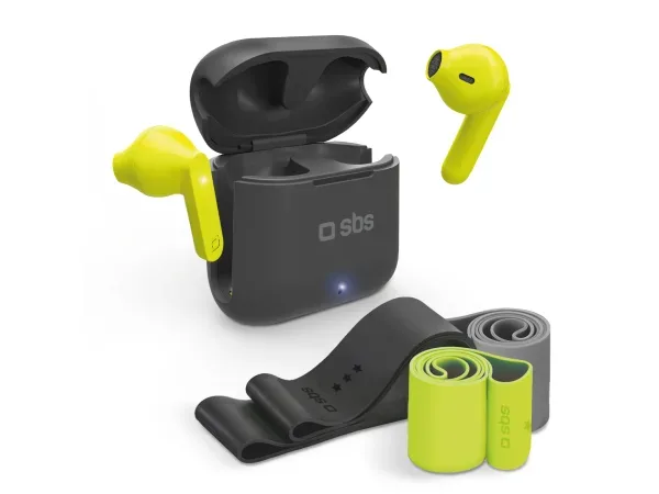 SBS, Audio, Kit mit drahtlosen TWS-Ohrhörern und elastischen Fitnessbändern, Produkte & Wohnen