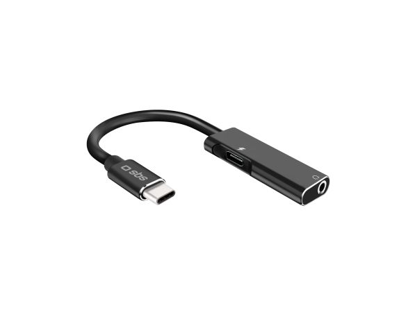 SBS, Audiokabel, USB-C-Stecker auf Klinkenbuchse 3,5 mm mit USB-C-Ladeanschluss, Produkte & Wohnen