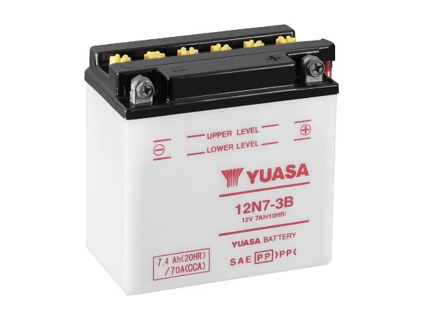 YUASA, Fahrzeugbatterie, Conventional 12V/7Ah/70A LxBxH: 135 // 75 // 133 // S:0, AUTO & BIKE, 12N7-3B