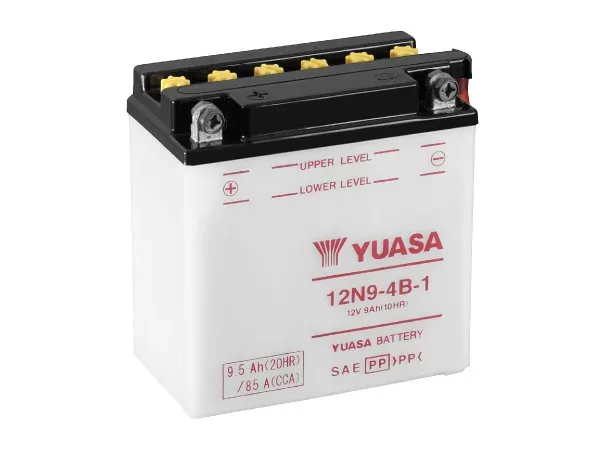 YUASA, Fahrzeugbatterie, Conventional 12V/9Ah/85Amp. LxBxH: 135 // 75 // 139 // S:1, AUTO & BIKE, 12N9-4B-1