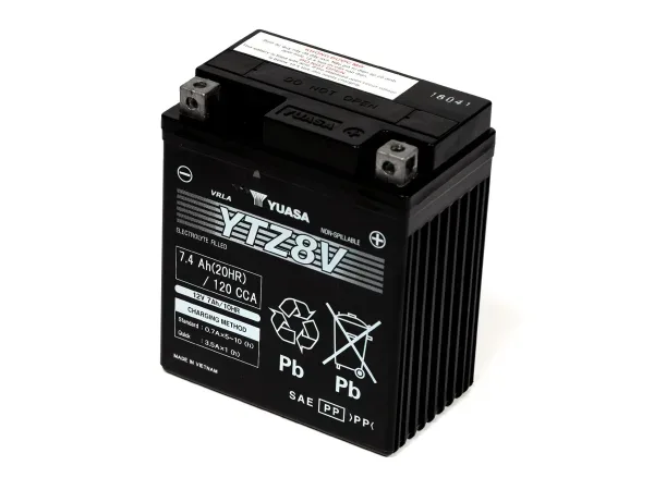 YUASA, Fahrzeugbatterie, AGM 12V/7.4Ah/120A LxBxH: 113 // 70 // 130 // S:0, AUTO & BIKE, YTZ8V