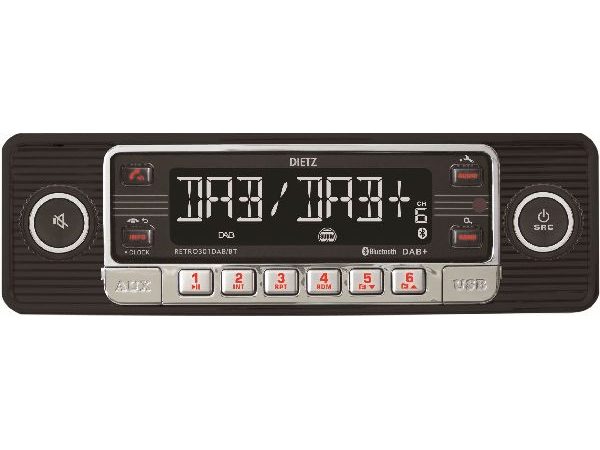 Dietz, Fahrzeug Hifi, Retro Design Radio DAB+ schwarz Mp3 / USB / AuxIn/ BT, AUTO & BIKE, Retro 301 DAB - BT