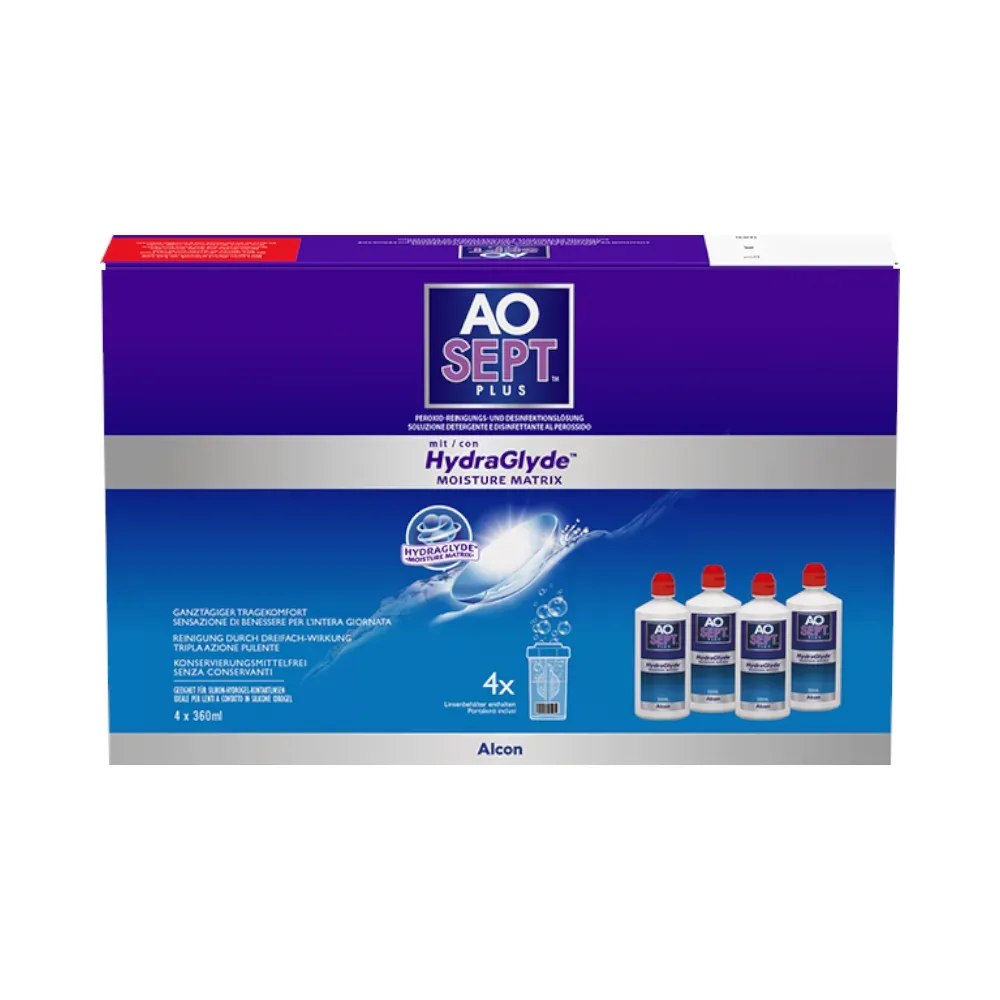 Aosept Plus mit HydraGlyde 4 x 360ml